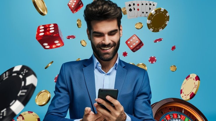 Pengguna membaca deposit cepat di ponsel